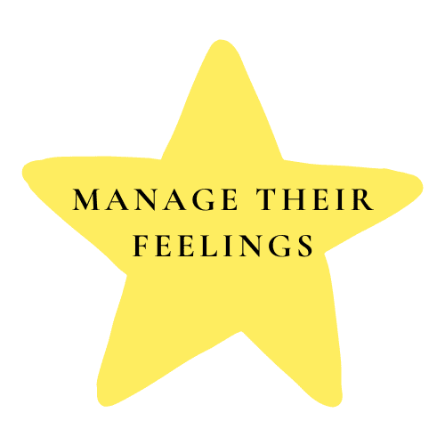 Yellow star with "Manage their feelings" text.