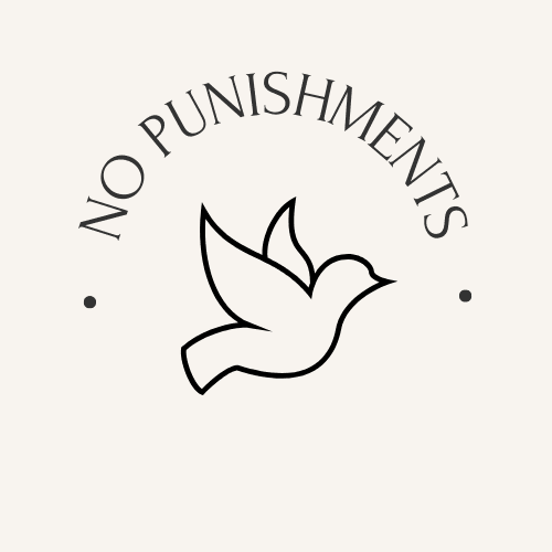 Dove with "No Punishments" text.