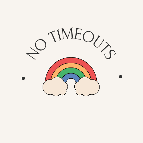 Rainbow with "no timeouts" text.